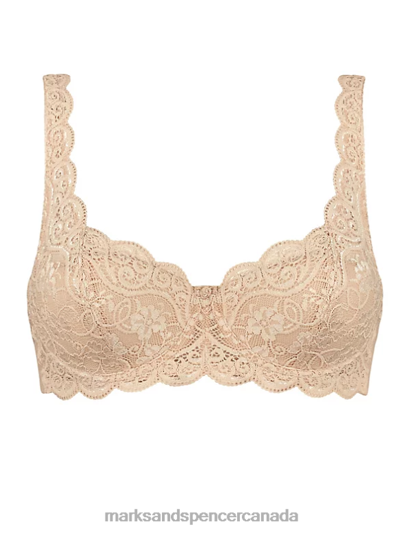 Unisex Biscuit Clothing Marks & Spencer Amourette 300 Lace Balcony Bra 20VTD4731 - Marks and Spencer outlet