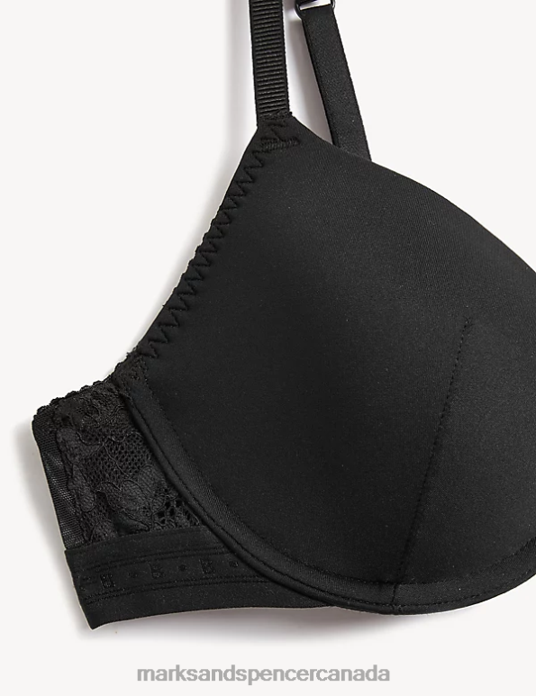 Unisex Black Clothing Marks & Spencer Ameli Wired Plunge Bra 20VTD4652 - Marks and Spencer online