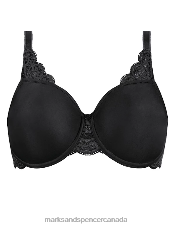 Marks and Spencer sale - Unisex Black Clothing Marks & Spencer Amourette 300 Lace Trim Minimiser Bra 20VTD4183