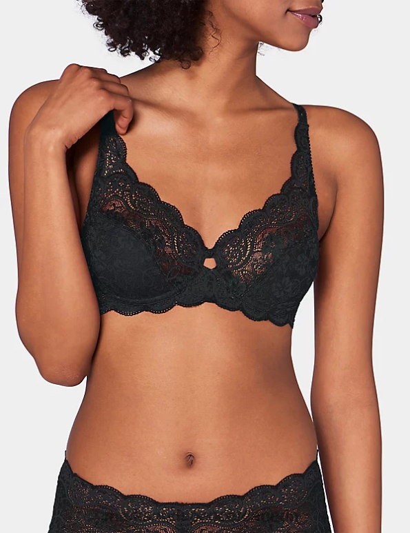 Marks and Spencer Canada - Unisex Black Clothing Marks & Spencer Amourette 300 Lace Underwired Full Cup Bra 20VTD4648