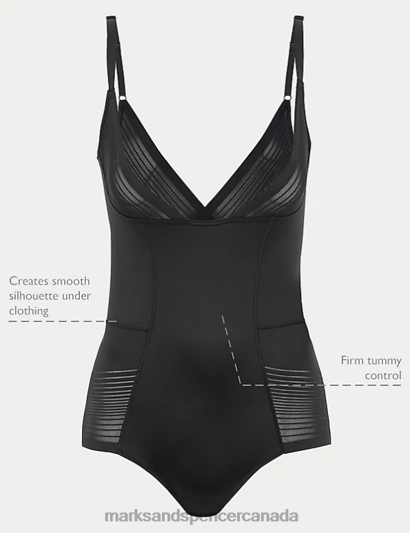 Unisex Black Clothing Marks & Spencer Body Define Firm Control Wear Your Own Bra Bodysuit 20VTD4152 - Marks and Spencer online
