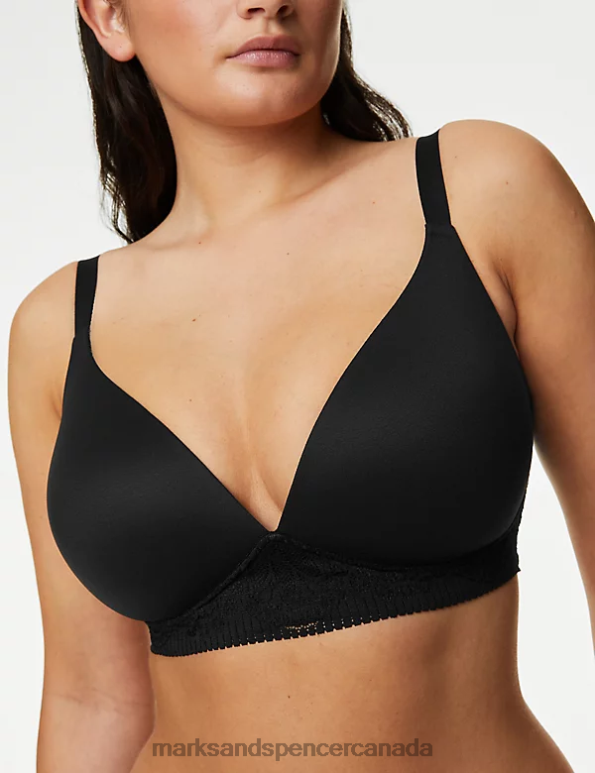 Marks and Spencer sale - Unisex Black Clothing Marks & Spencer Body Soft Non Wired Plunge Bra 20VTD4024