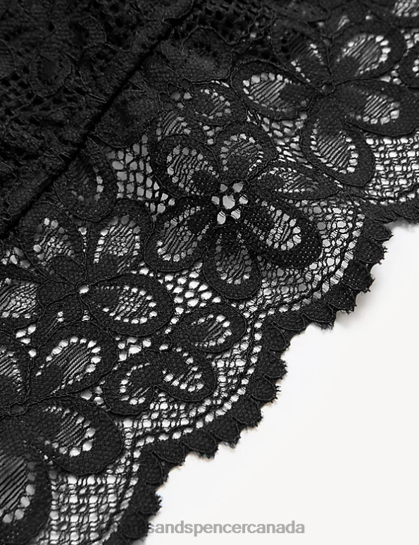Marks and Spencer sale - Unisex Black Clothing Marks & Spencer Cleo Lace Non Wired Bandeau Bra 20VTD3840