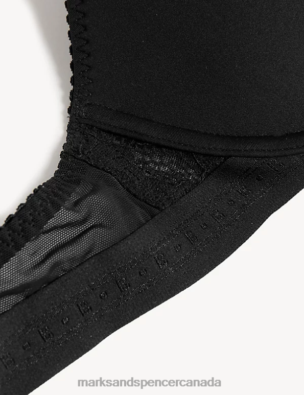 Unisex Black Clothing Marks & Spencer Cleo Wired Plunge Bra 20VTD4498 - Marks and Spencer outlet