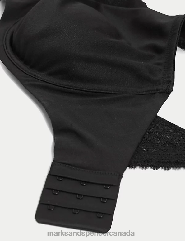 Unisex Black Clothing Marks & Spencer Cool Comfort Cotton Rich Minimiser Bra 20VTD4038 - Marks and Spencer outlet