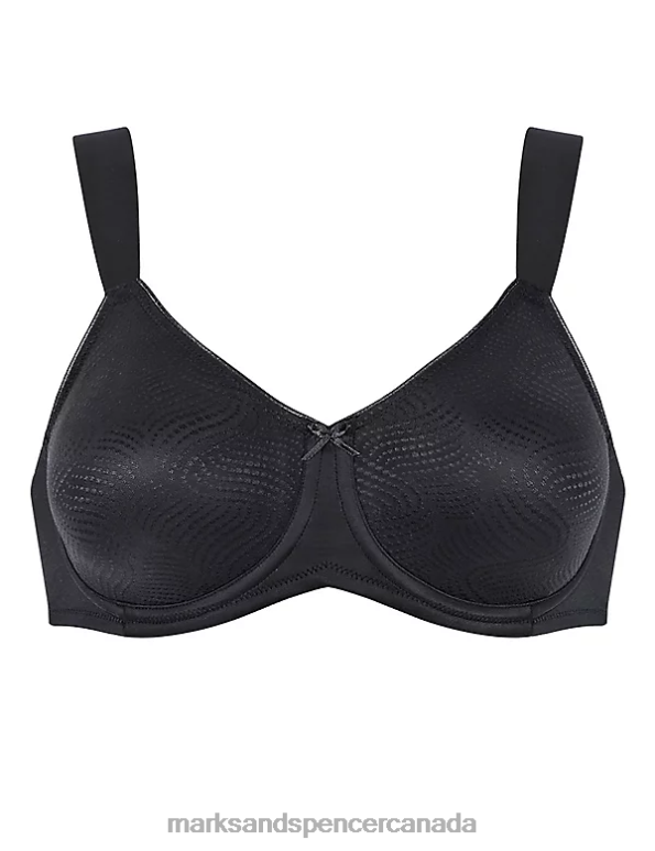 Unisex Black Clothing Marks & Spencer Essential Wired Minimiser Bra 20VTD3664 - Marks and Spencer Canada locations