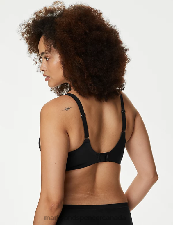 Unisex Black Clothing Marks & Spencer Flexifit Invisible Wired Full-cup Bra 20VTD4378 - Marks and Spencer outlet