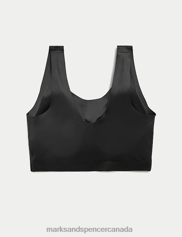 Unisex Black Clothing Marks & Spencer Flexifit Non Wired Crop Top 20VTD973 - Marks and Spencer online