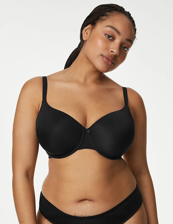 Unisex Black Clothing Marks & Spencer Flexifit Wired Full-Cup T-Shirt Bra 20VTD3740 - Marks and Spencer online