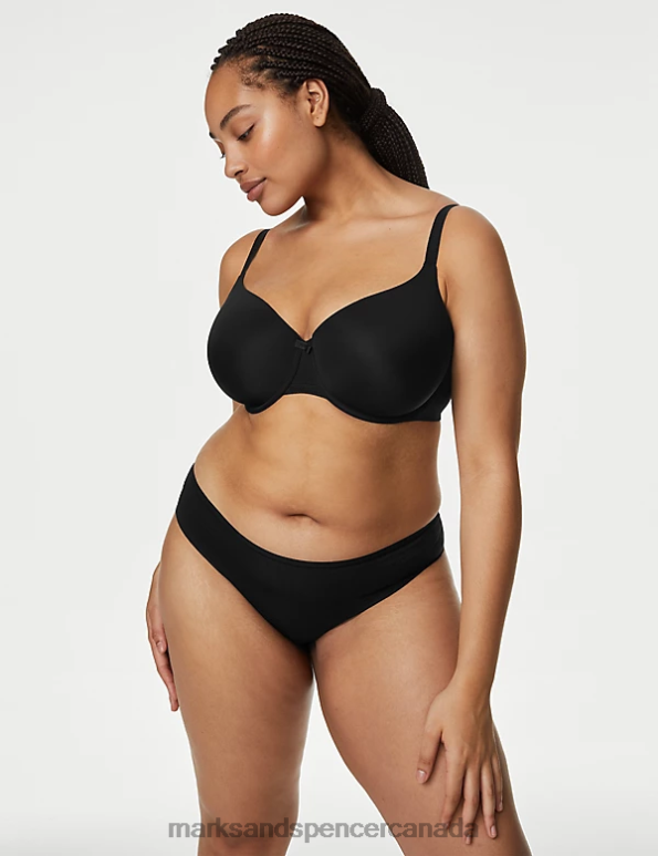 Unisex Black Clothing Marks & Spencer Flexifit Wired Full-Cup T-Shirt Bra 20VTD3740 - Marks and Spencer online