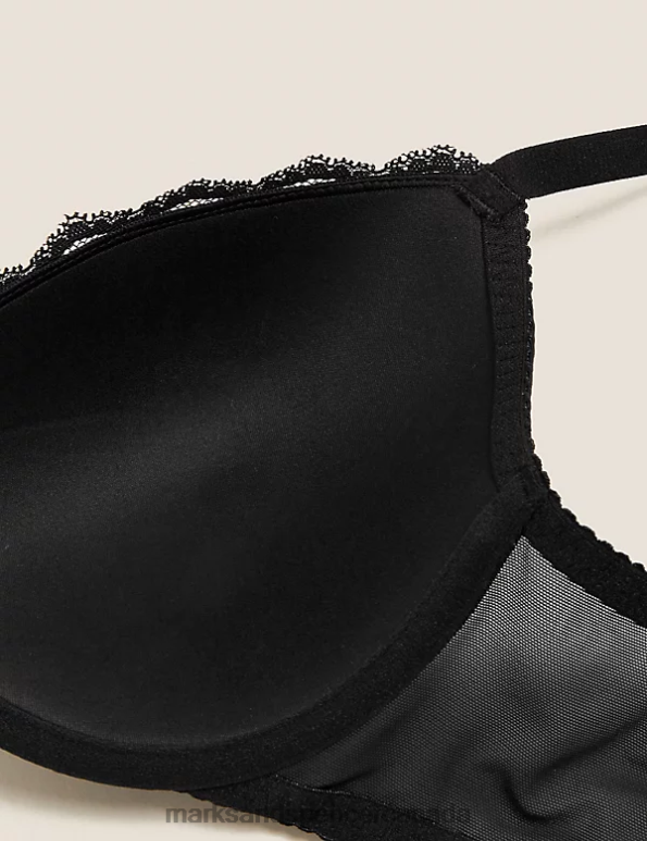 Marks and Spencer sale - Unisex Black Clothing Marks & Spencer Lace Padded Plunge Wired Bra 20VTD3790
