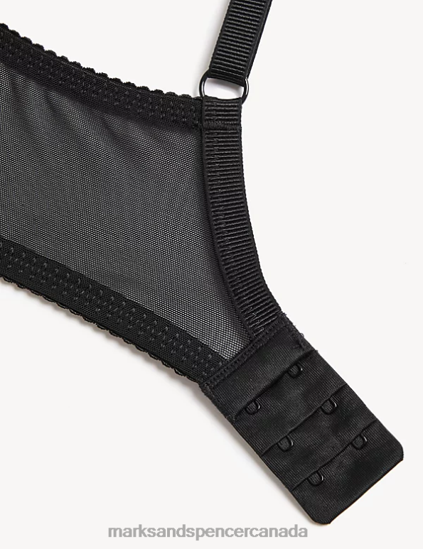 Marks and Spencer sale - Unisex Black Clothing Marks & Spencer Lace Padded Plunge Wired Bra 20VTD3790