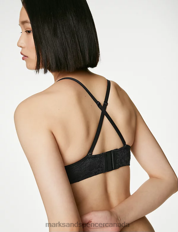 Marks and Spencer sale - Unisex Black Clothing Marks & Spencer Lace Wired Bandeau Bra 20VTD3822