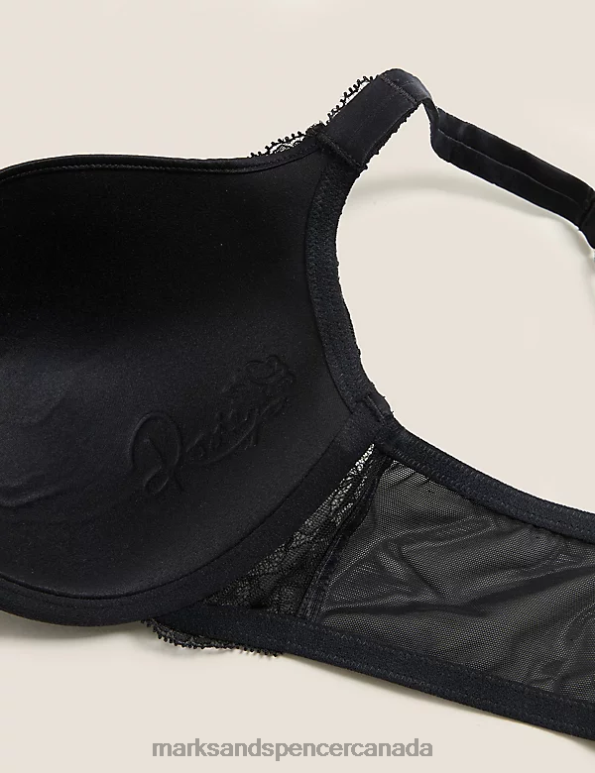 Marks and Spencer near me - Unisex Black Clothing Marks & Spencer Lace Wired Full Cup Bra With Silk 20VTD3939