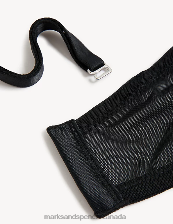 Unisex Black Clothing Marks & Spencer Lace Wired Strapless Bra 20VTD4234 - Marks and Spencer outlet