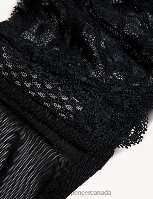 Unisex Black Clothing Marks & Spencer Lace Wired Strapless Bra 20VTD4234 - Marks and Spencer outlet