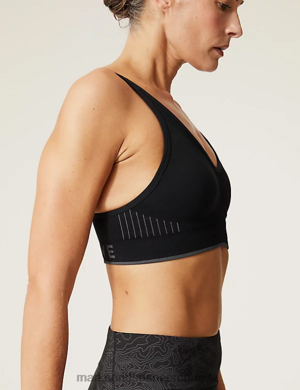 Marks and Spencer sale - Unisex Black Clothing Marks & Spencer Medium Support Non Wired Sports Bra 20VTD3739