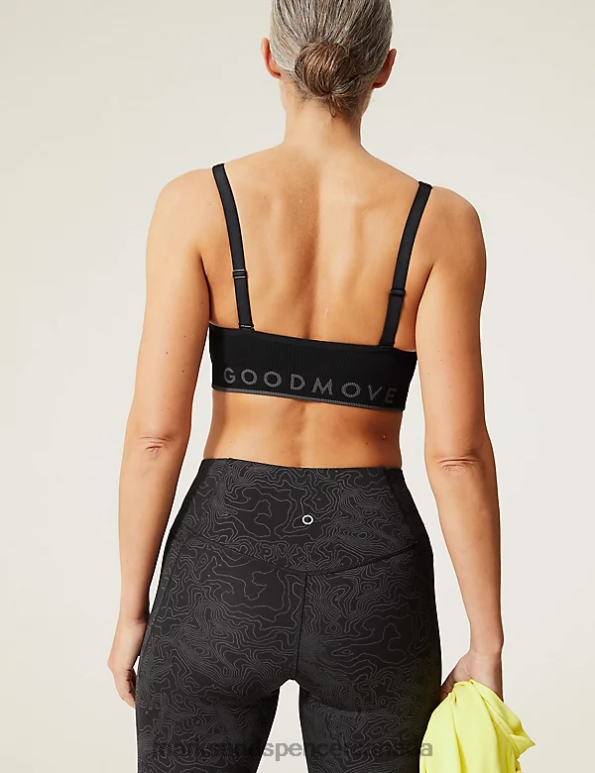 Marks and Spencer sale - Unisex Black Clothing Marks & Spencer Medium Support Non Wired Sports Bra 20VTD3739