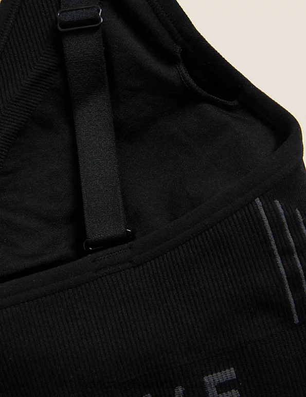 Marks and Spencer sale - Unisex Black Clothing Marks & Spencer Medium Support Non Wired Sports Bra 20VTD3739
