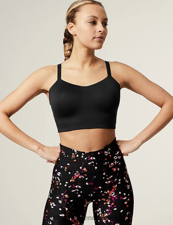 Unisex Black Clothing Marks & Spencer Medium Support Non Wired Sports Bra 20VTD3801 - Marks and Spencer Canada locations