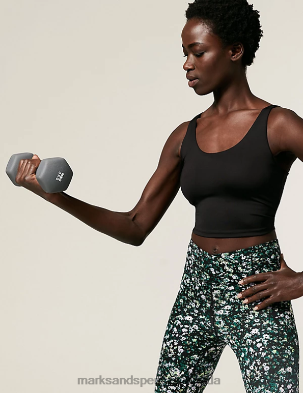 Unisex Black Clothing Marks & Spencer Medium Support Non Wired Sports Bra 20VTD4315 - Marks and Spencer online