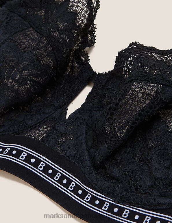 Unisex Black Clothing Marks & Spencer Meia Lace Wired Balcony Bra 20VTD4891 - Marks and Spencer Canada locations