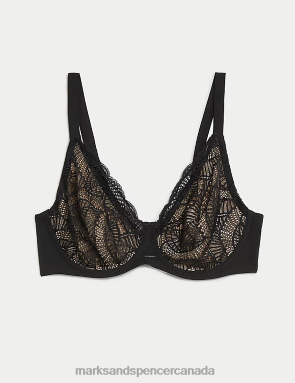 Unisex Black Clothing Marks & Spencer Natural Lift Wired Full Cup Bra 20VTD4002 - Marks and Spencer online