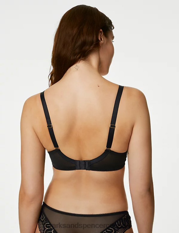 Unisex Black Clothing Marks & Spencer Nova Lace Wired Full Cup Bra 20VTD4862 - Marks and Spencer online