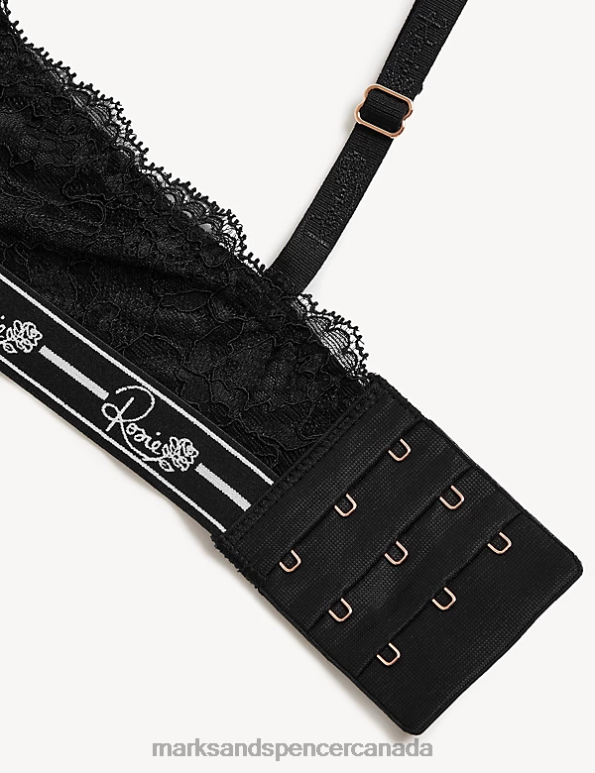 Unisex Black Clothing Marks & Spencer Ribbed Lounge Non-Wired Plunge Bra 20VTD4638 - Marks and Spencer online