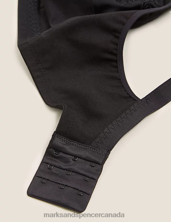 Marks and Spencer Canada - Unisex Black Clothing Marks & Spencer Total Support Embroidered Full Cup Bra 20VTD4069