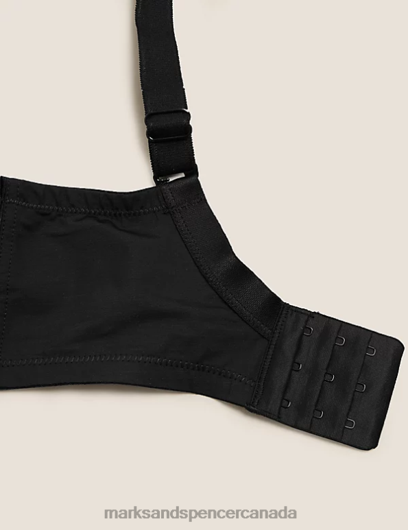 Unisex Black Clothing Marks & Spencer Total Support Wild Blooms Non-Wired Bra 20VTD4096 - Marks and Spencer Canada locations