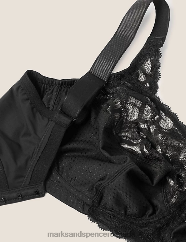 Unisex Black Clothing Marks & Spencer Total Support Wild Blooms Non-Wired Bra 20VTD4096 - Marks and Spencer Canada locations
