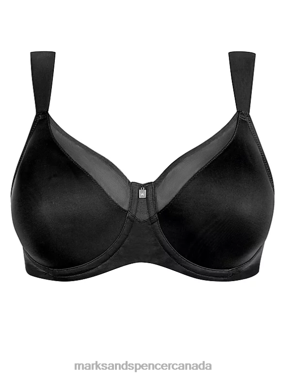 Unisex Black Clothing Marks & Spencer True Shape Sensation Non Padded Underwired Minimiser Bra 20VTD4410 - Marks and Spencer outlet
