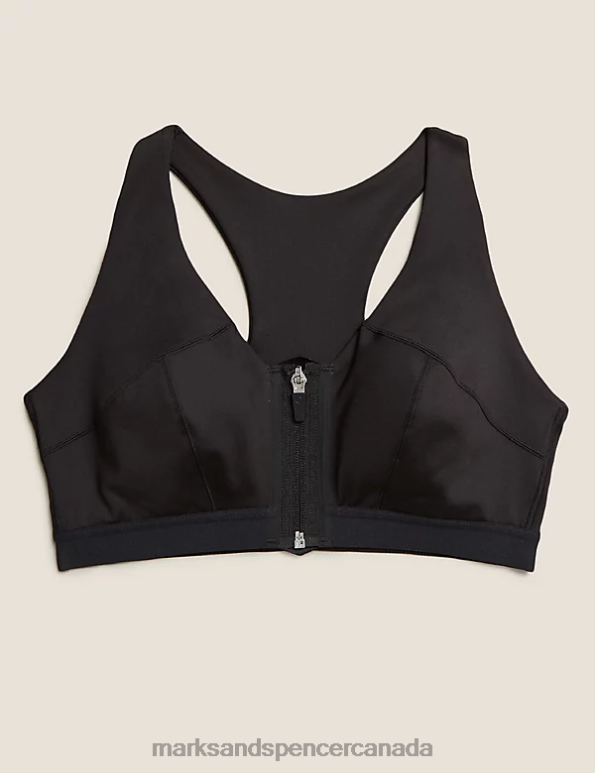 Unisex Black Clothing Marks & Spencer Ultimate Support Non Wired Sports Bra 20VTD4671 - Marks and Spencer Canada locations