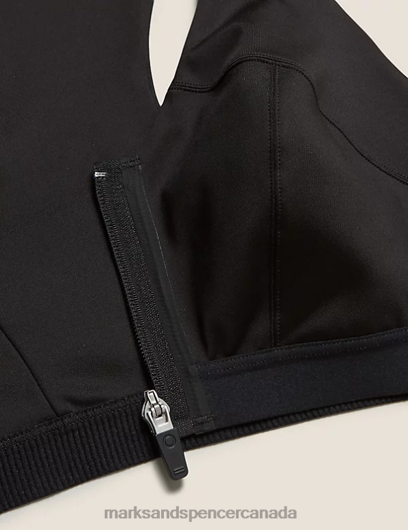 Unisex Black Clothing Marks & Spencer Ultimate Support Non Wired Sports Bra 20VTD4671 - Marks and Spencer Canada locations