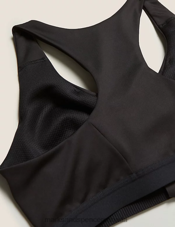 Unisex Black Clothing Marks & Spencer Ultimate Support Non Wired Sports Bra 20VTD4671 - Marks and Spencer Canada locations
