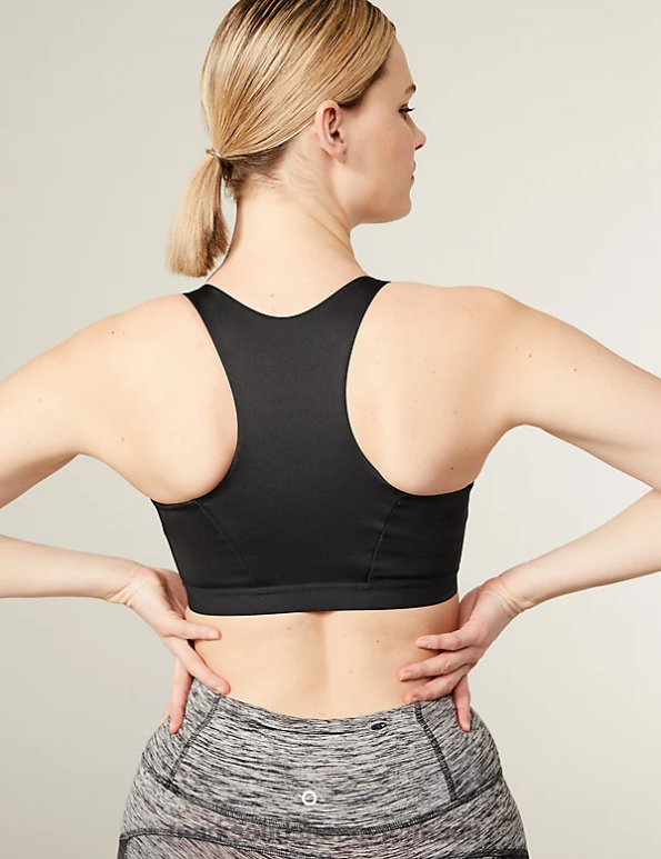 Unisex Black Clothing Marks & Spencer Ultimate Support Zip Front Sports Bra 20VTD4698 - Marks and Spencer online