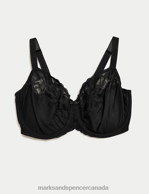 Unisex Black Clothing Marks & Spencer Wild Blooms Minimiser Full Cup Bra 20VTD3728 - Marks and Spencer online