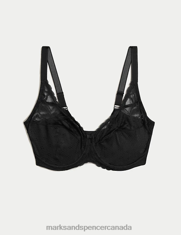 Marks and Spencer sale - Unisex Black Clothing Marks & Spencer Wild Blooms Wired Full Cup Bra 20VTD4510