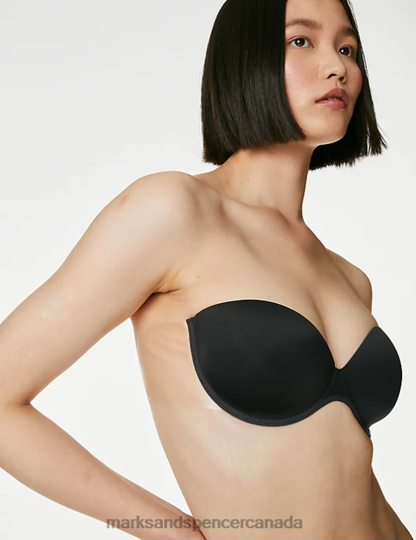 Marks and Spencer Canada - Unisex Black Clothing Marks & Spencer Wired Stick On Strapless Winged Bra 20VTD3725