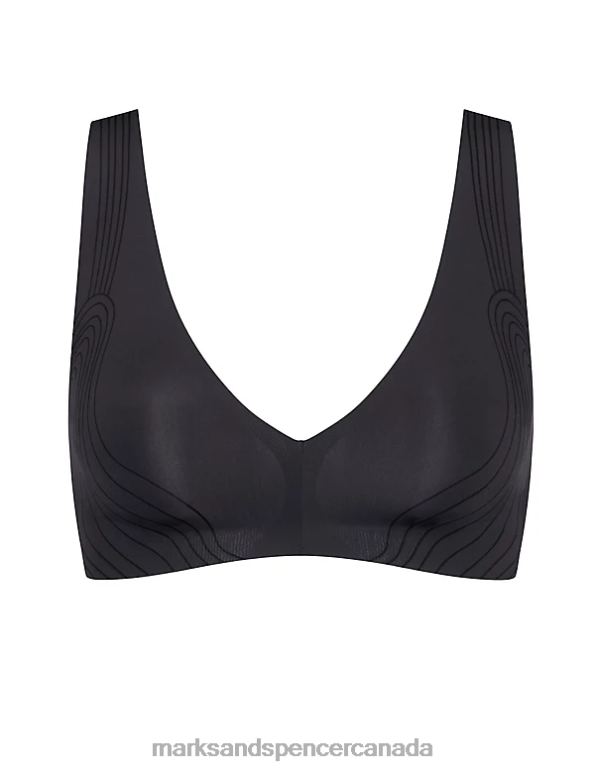 Unisex Black Clothing Marks & Spencer Zero Feel 2.0 Non Padded Non Wired Bralette 20VTD4487 - Marks and Spencer online