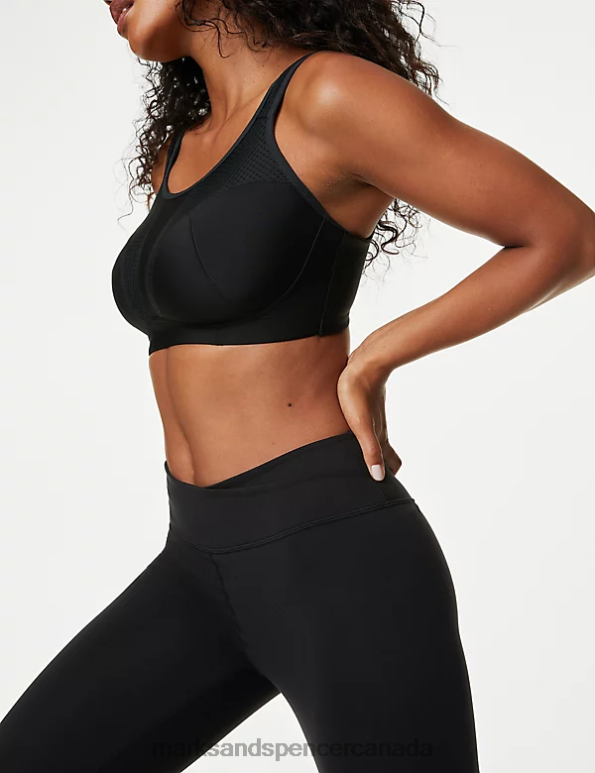 Marks and Spencer near me - Unisex Black Mix Clothing Marks & Spencer 2pk Ultimate Support Non-Wired Sports Bras 20VTD4649