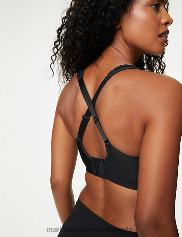 Marks and Spencer near me - Unisex Black Mix Clothing Marks & Spencer 2pk Ultimate Support Non-Wired Sports Bras 20VTD4649
