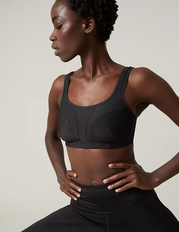 Marks and Spencer near me - Unisex Black Mix Clothing Marks & Spencer 2pk Ultimate Support Non-Wired Sports Bras 20VTD4649