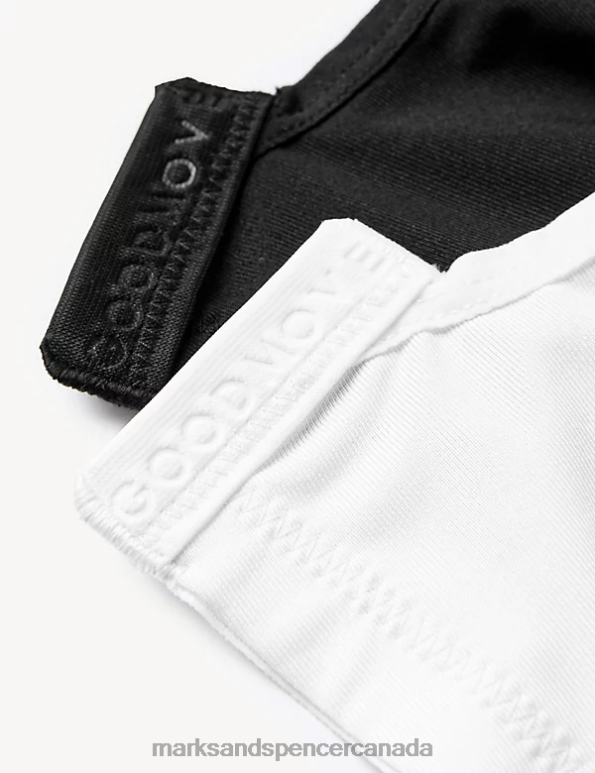 Marks and Spencer near me - Unisex Black Mix Clothing Marks & Spencer 2pk Ultimate Support Non-Wired Sports Bras 20VTD4649