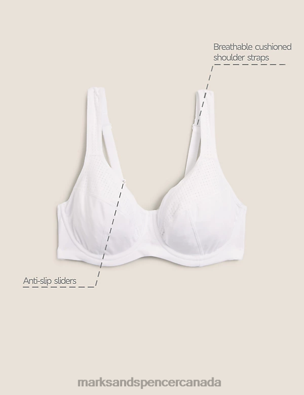 Marks and Spencer Canada - Unisex Black Mix Clothing Marks & Spencer 2pk Ultimate Support Sports Bras 20VTD3743