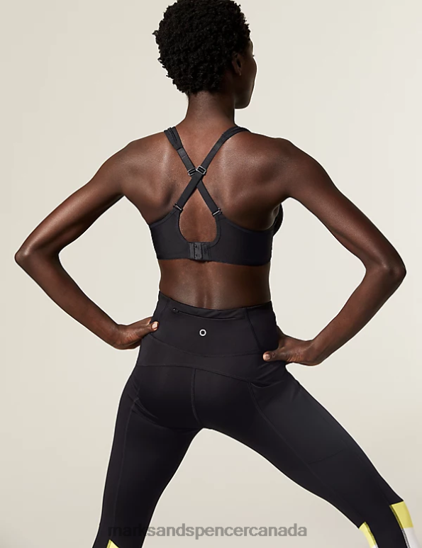 Marks and Spencer Canada - Unisex Black Mix Clothing Marks & Spencer 2pk Ultimate Support Sports Bras 20VTD3743