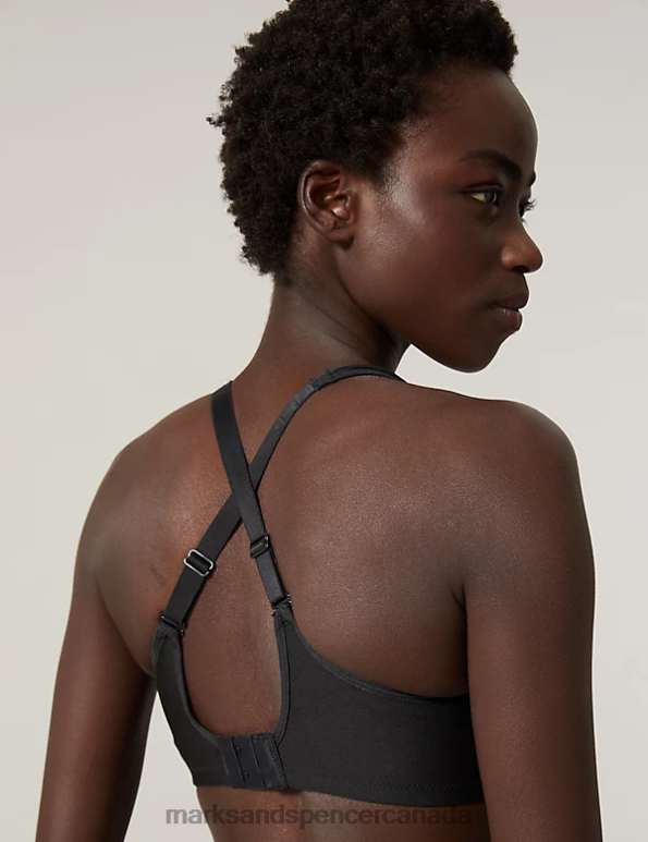 Marks and Spencer Canada - Unisex Black Mix Clothing Marks & Spencer 2pk Ultimate Support Sports Bras 20VTD3743