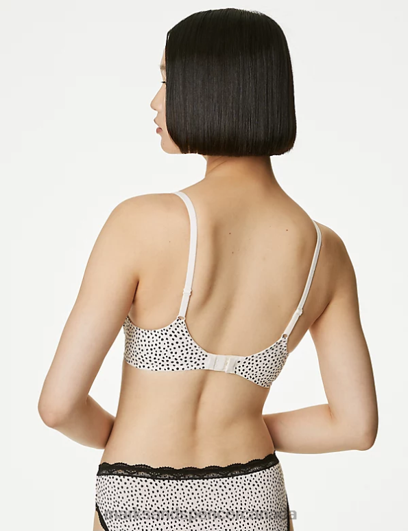 Marks and Spencer near me - Unisex Black Mix Clothing Marks & Spencer 3pk Cotton Wired Plunge T-Shirt Bras 20VTD3908