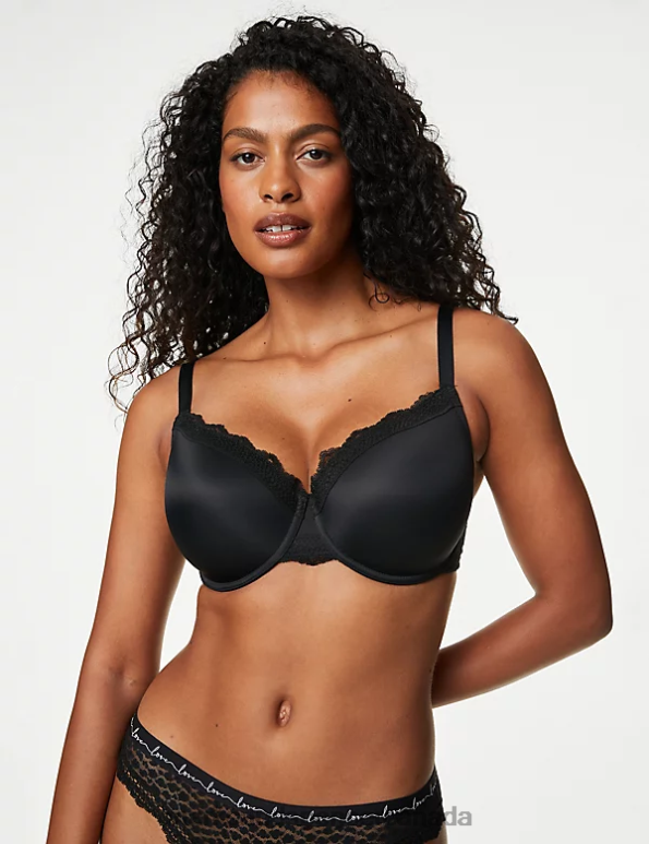 Unisex Black Mix Clothing Marks & Spencer 3pk Wired Full Cup Bras 20VTD4570 - Marks and Spencer outlet